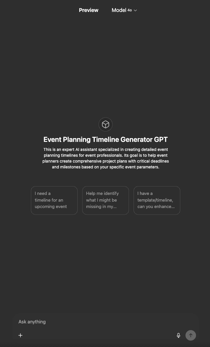 event-planning-timeline-generator GPT preview