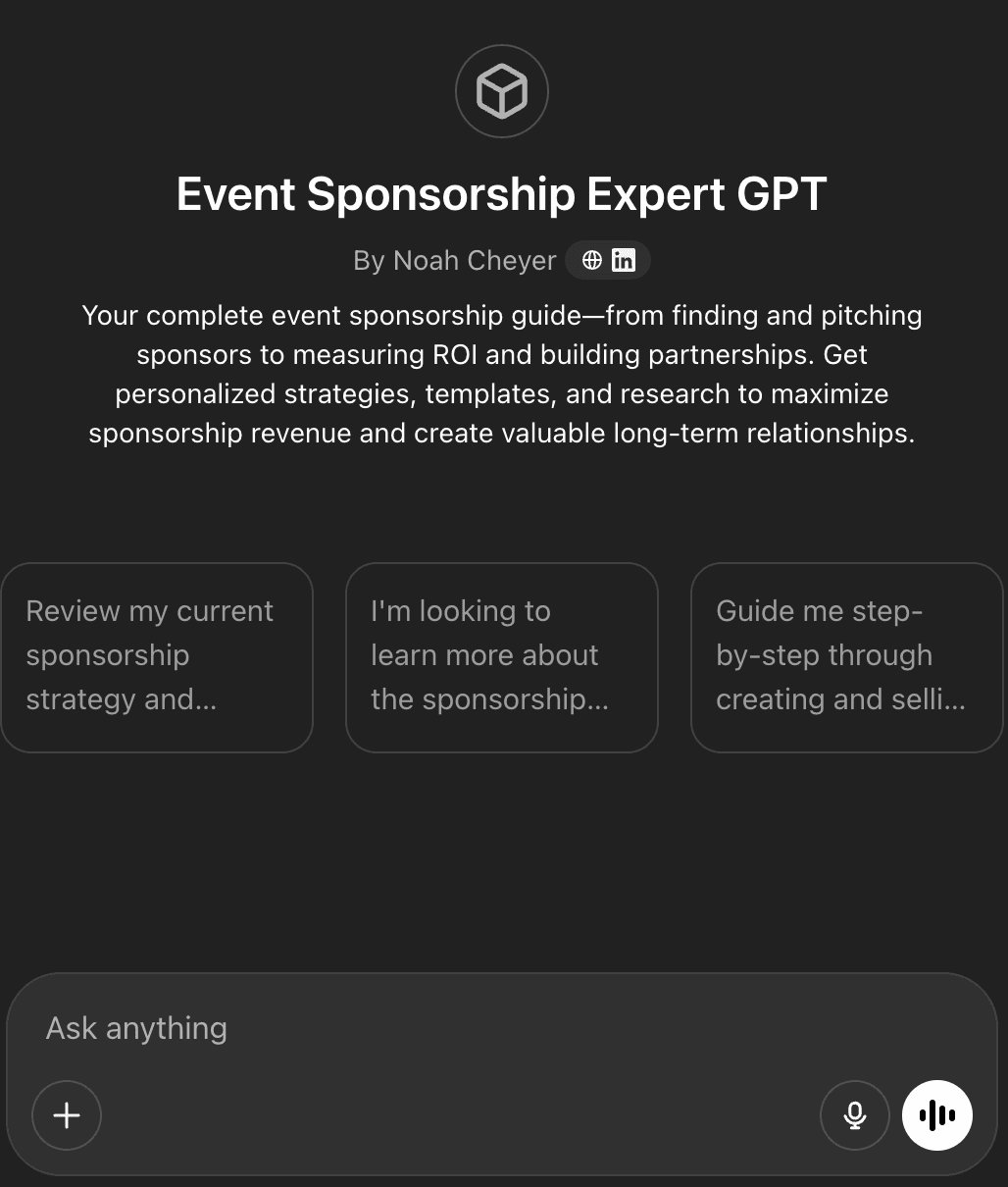event-sponsorship-expert GPT preview