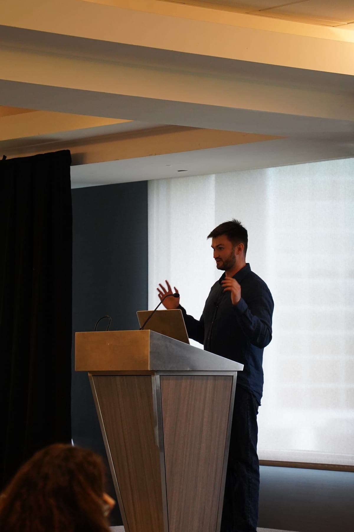 Noah Cheyer on stage at MPI ACE